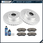 Front Ceramic Brake Pads And Rotors For 2012 2013-2015 Mercedes-Benz C250 SLK250 6B93BC-57