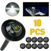 10x Smoked White 3/4" Bullet Round LED Side Marker Lights for Trailer Truck RV A 6B93BC-57