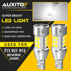 AUXITO 921 912 T15 LED Reverse Backup Light Bulb Super Bright White 4000LM EOA AUXITO