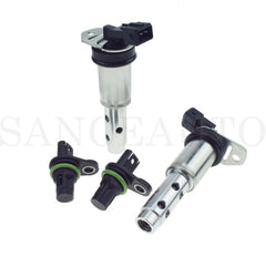 Camshaft Position Sensor & Variable Valve Timing Solenoid 4PCS For BMW N51 N52 6B93BC-57