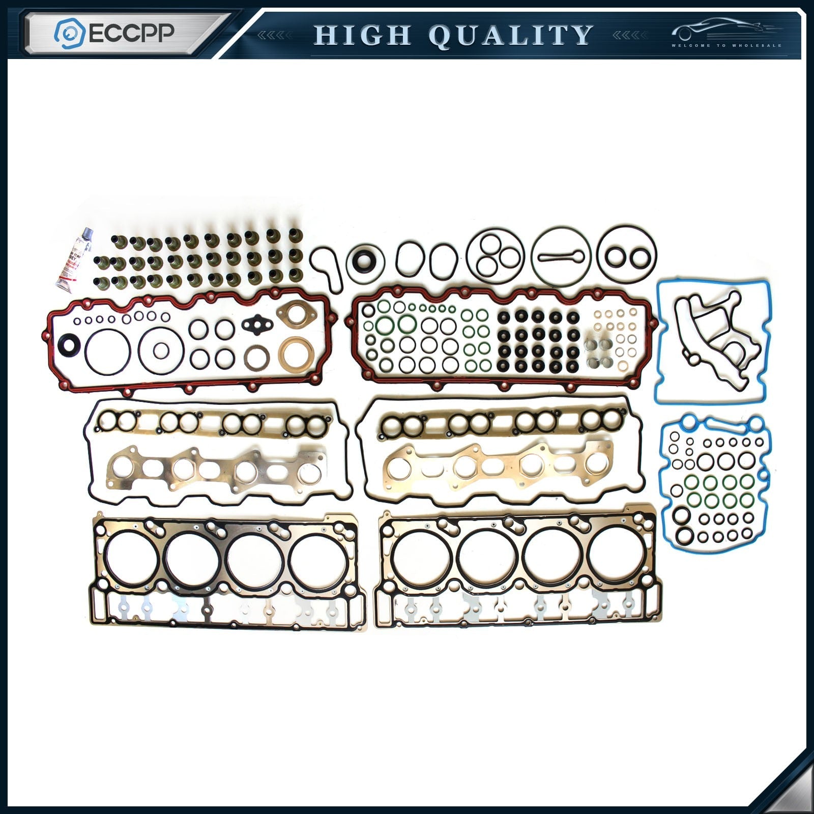 ECCPP Head Gasket Set For 03-10 Ford F-350 F-250 Super Duty 6.0L DIESEL OHV 6B93BC-57