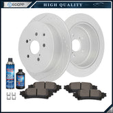 Rear Slotted Ceramic Brake Pads And Rotors Discs For 2010 2011-2015 Lexus RX350 6B93BC-57