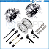 Front Suspension Wheel Hub Bearing + Brake Rotor Pad For 1999-06 Silverado 1500 6B93BC-57
