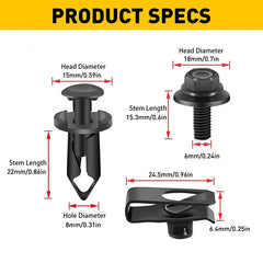 For Hyundai Body Bolts U-nut Clips - M6 Engine Under Cover Splash Shield Guard A 6B93BC-57