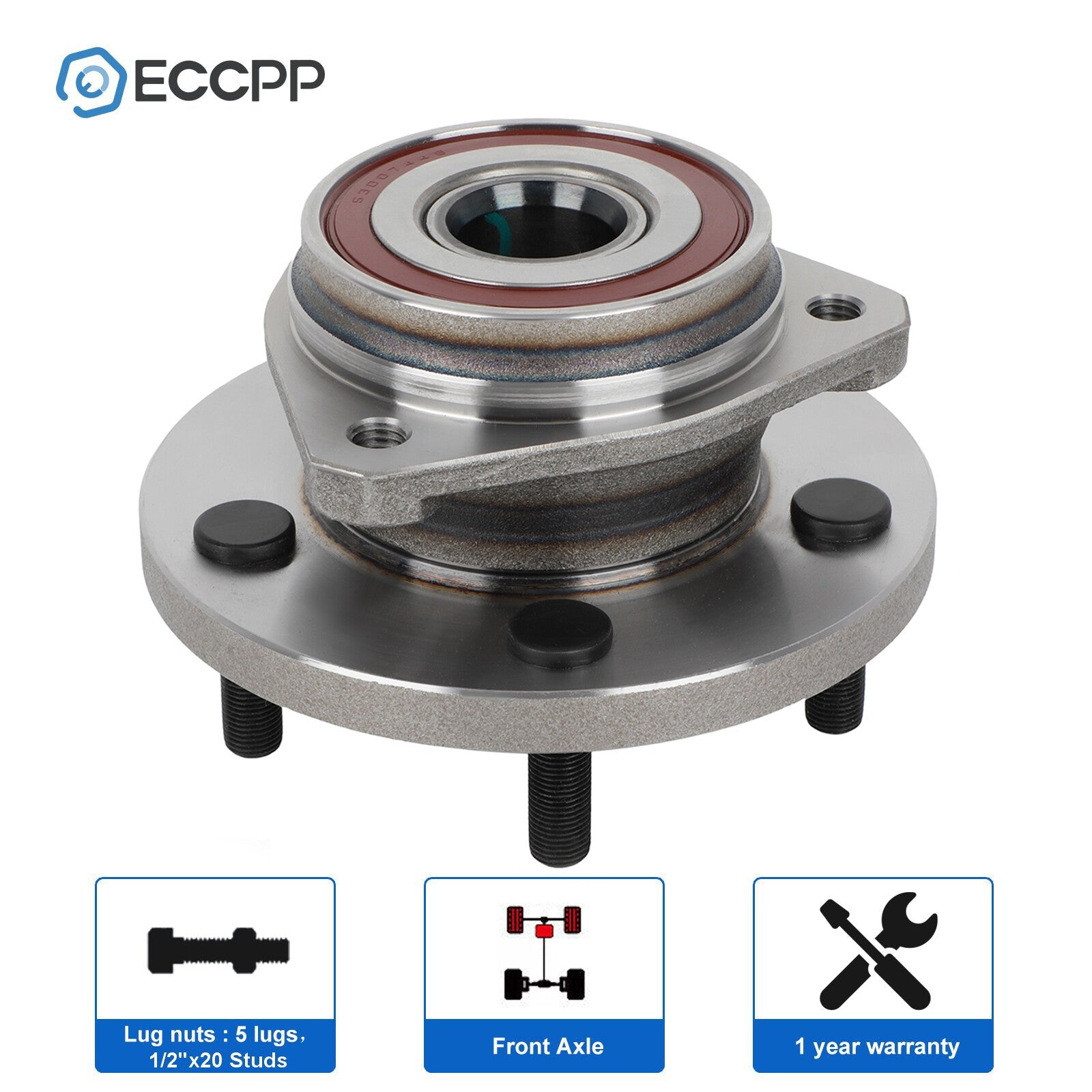 ECCPP 1Pc Wheel Hub Bearing Assembly Front For Jeep Grand Cherokee WJ 1999-2004 ECCPP
