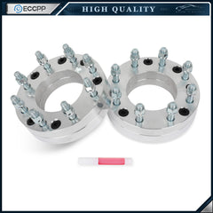 2 Pcs 2" 5x5.5 to 8x6.5 Wheel Adapters 14x1.5 For Ram 1500 5 Lug to 8 Lug Wheels