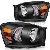 Fits 2006-2008 Dodge Ram 1500 Front Headlights Assembly Left + Right Sides Set 6B93BC-57