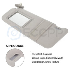For Toyota Venza 2013-2016 Gray Sun Visor Pair Left & Right Side W/ Sunroof