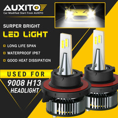 AUXITO H13 9008 LED Headlight Bulb High Low Beam White Light Canbus 6500K CANBUS AUXITO