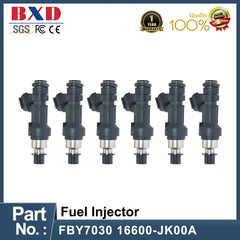 6x Fuel Injector 16600-JK00A FBY7030 For 2011-12 Infiniti G25 EX25 Nissan Teana 6B93BC-57