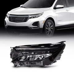 Driver Left Side LED Headlight For 2022-2024 Chevrolet Equinox LT RS 1.5L Black 6B93BC-57