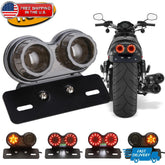 Motorcycle Integrated LED Tail Light Dual Turn Signal Brake License Plate Lamp