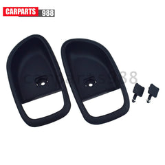 2Pcs Black Interior Door Handle Bezel Left & Right For 2007-2010 Hyundai Elantra 6B93BC-57