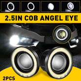 2.5" Inch COB LED Fog Light Projector Car Angel Eyes Halo Ring DRL Lamp EOA 6B93BC-57