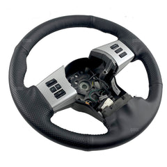 Steering Wheel Wrap For Nissan Frontier 2005-2021 Black Perforated Leather Cover