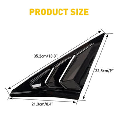 For Honda Civic Type R Hatchback 2017-2020 Rear Side Vent Window Louver Cover EA 6B93BC-57