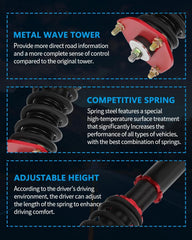 Fits 2004-2011 Mazda RX-8 Adj. Height Coilovers Suspension Struts Shocks 6B93BC-57