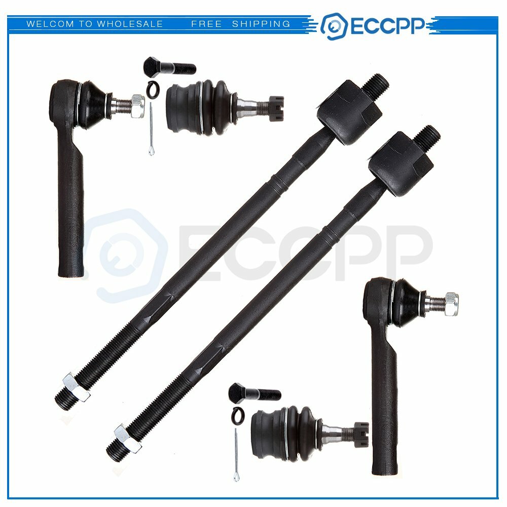 6set Fits 2000-2004 Subaru Outback Lower Ball Joint + Inner Outer Tie Rod End 6B93BC-57