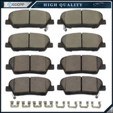 Front Rear Brake Ceramic Pads For 2010-2016 Hyundai Genesis Coupe 3.8 Coupe