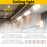 5PCS 12V Led RV Dome Light Ceiling Interior Lighting For Trailer Camper RV 48LED 6B93BC-57