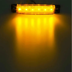 10X Amber LED 6 12V Side Marker Lights Indicators for Truck Trailer Bus Lorry EA 6B93BC-57