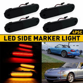 4pcs Smoke LED Side Lights Marker Lens Front Rear FOR MAZDA MX-5 MIATA 1990-2005 6B93BC-57