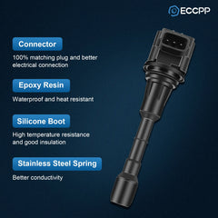 ECCPP 6 Ignition Coils For 2007-2018 Nissan Altima 09-20 Nissan Murano 3.5L V6 ECCPP