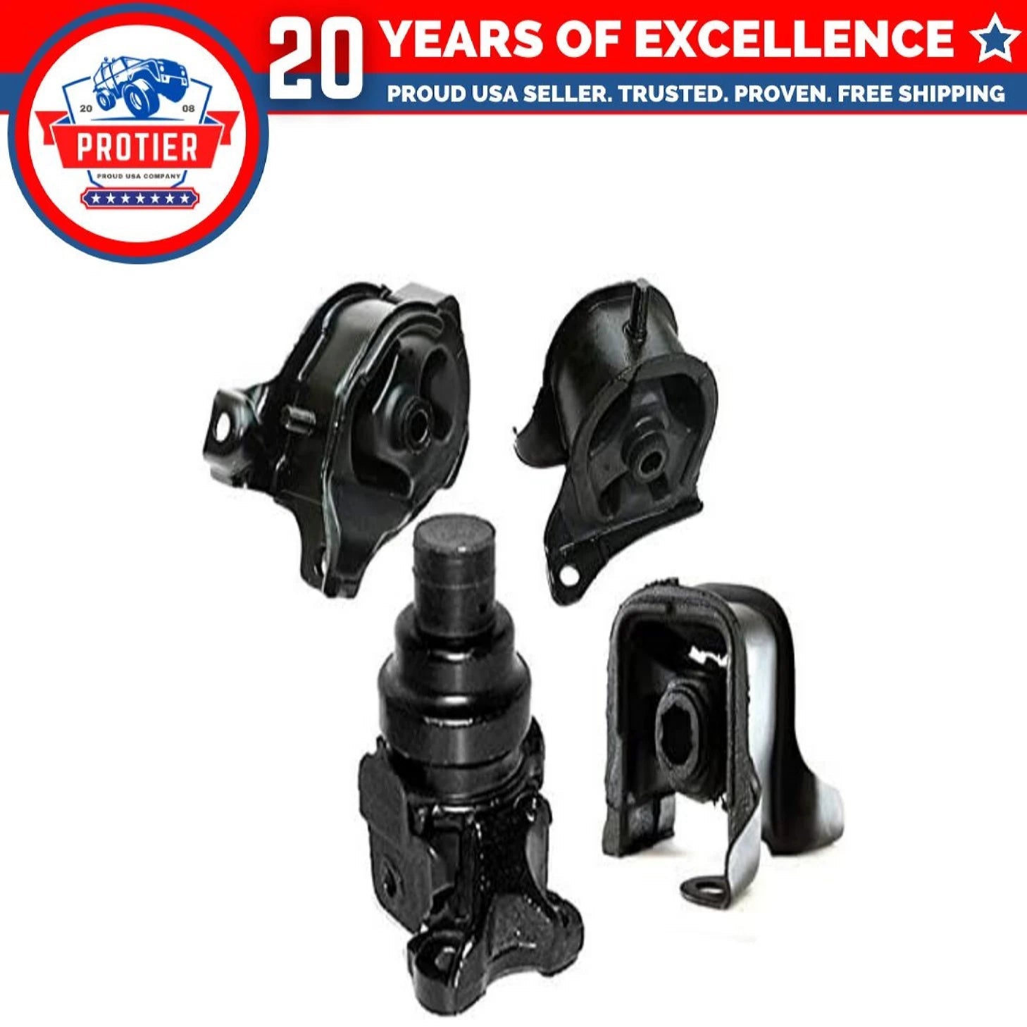 Fits 1996-1997 Honda Accord LX 2.2L MANUAL Motor & Trans Mount Set 4pcs : 6B93BC-57