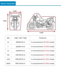 4XL Motorcycle Waterproof Cover For Honda Shadow VT 750 110 VLX600 1300 VTX1800
