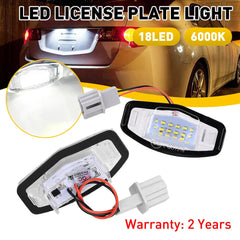 2X LED License Plate Lights For 7th 8th 9th Gen Honda Civic Car Auto Parts USEOA 6B93BC-57