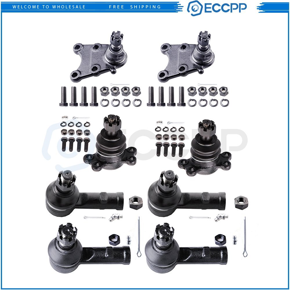 Front Lower Upper Ball Joints Steering Tie Rod End For 1987-1991 Isuzu Trooper 6B93BC-57