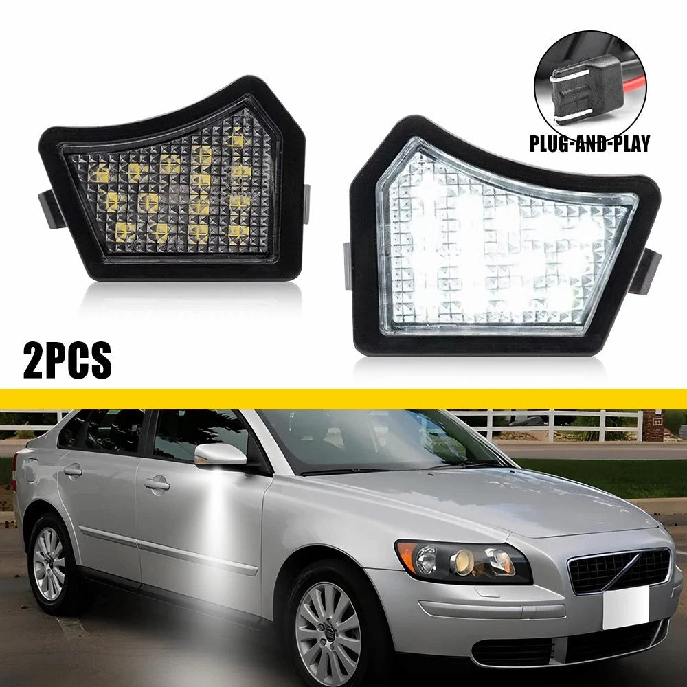 White LED Side View Under Mirror Puddle Light for Jaguar XF 2009-21/XK 2006-14 A 6B93BC-57