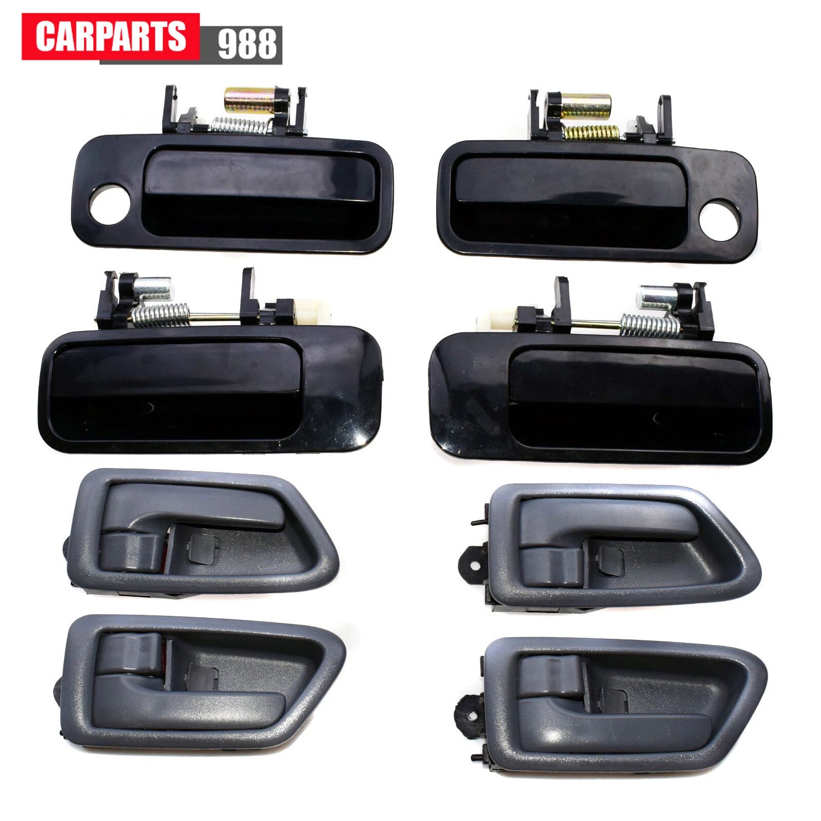 For Toyota Camry 97-01 Black Outside + Gray Inside Door Handle Front Rear LH RH 6B93BC-57