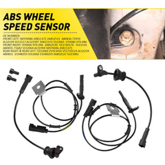 4x ABS Wheel Speed Sensor for Chevrolet Equinox GMC Terrain 2010-17 Front Rear A 6B93BC-57