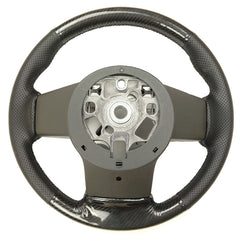 Black Carbon Fiber Leather Steering Sew-on Wheel Wrap Cover For Nissan Xterra