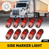 10X Red LED Oval Side Marker Lights Truck Trailer Clearance Light Waterproof EOA 6B93BC-57