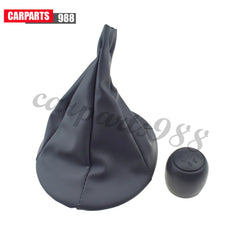 Car Gear Shift Knob Ball + Boot Case Cover For Fiat 500 500c 2007-13 Panda 03-12 6B93BC-57