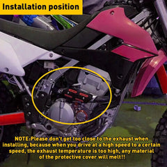 Exhaust Heat Shield Universal Exhaust Motorcycle Pipe Protector Red /Black /Blue 6B93BC-57