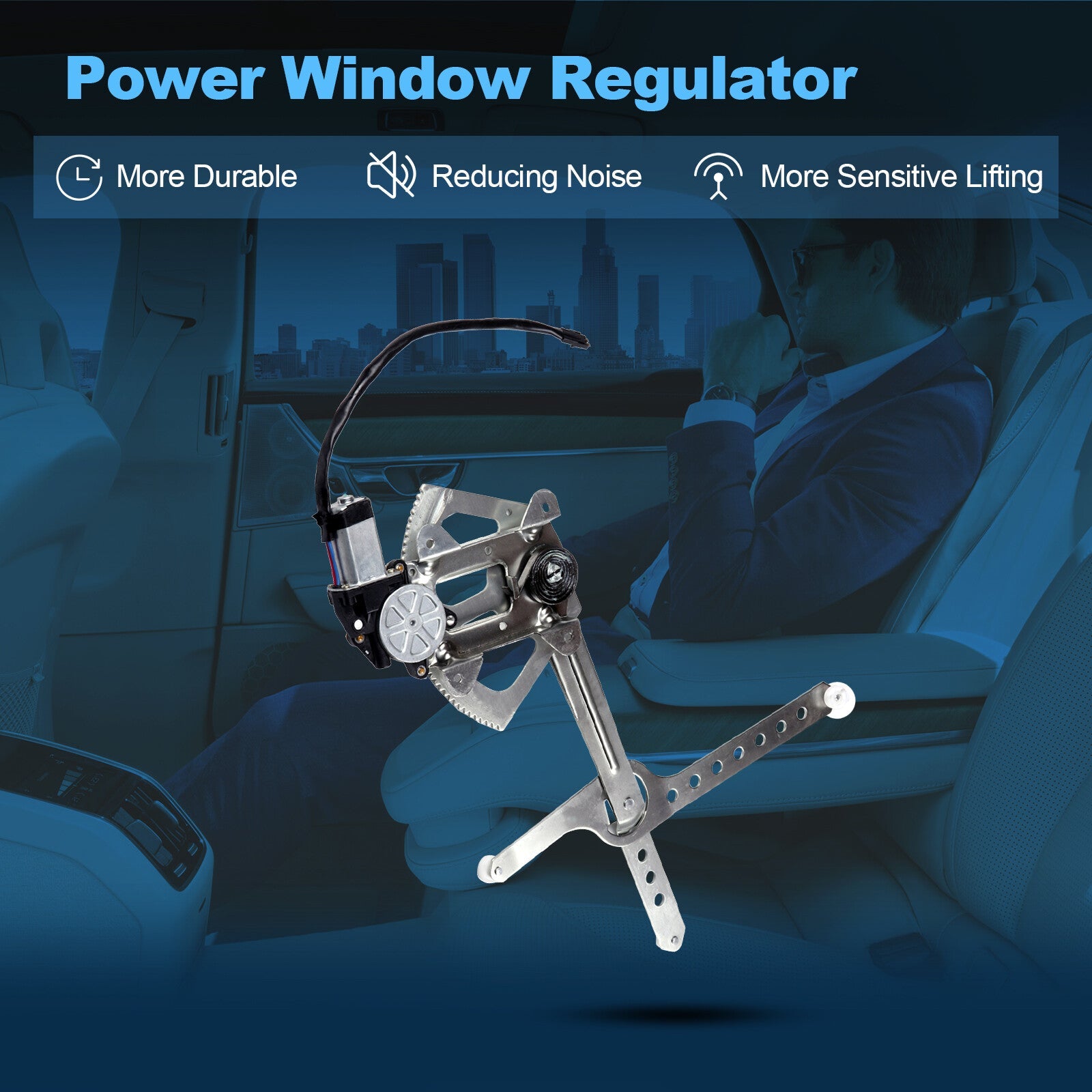 For Chevrolet Tahoe 1995-2000 Front Passenger Side Window Regulator w/ Motor 6B93BC-57