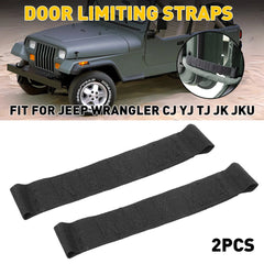 2X Duty Black Heavy Check Door Limiting Strap For Jeep Wrangler CJ YJ TJ JK JKU 6B93BC-57