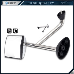 For 2002& International Prostar Chrome Hood Mirror w/Arm Right Passenger Side 6B93BC-57
