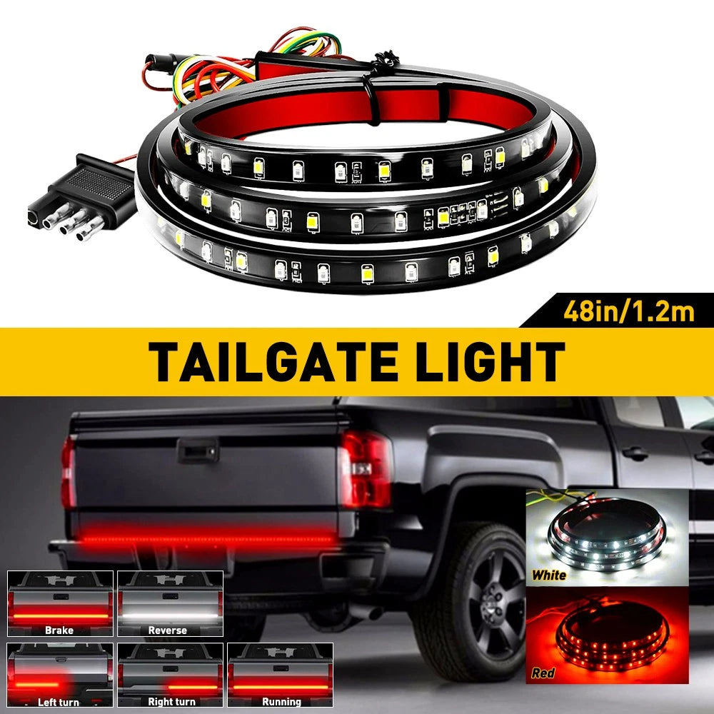 48" Inch Truck Tailgate LED Light Bar Brake Reverse Turn Signal Stop Tail Strip 6B93BC-57