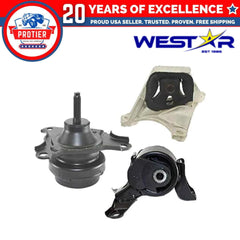 Fits 2002-2006 Acura RSX 2.0L Manual Front & Front RT Motor & Trans Mount 3PCS 6B93BC-57