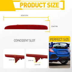 Red Lens Bumper Reflector for 2017-2021 Honda Civic Hatchback 33555-TDJ-J01 EOA 6B93BC-57