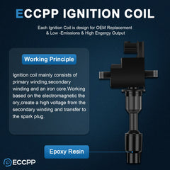 ECCPP 8 Ignition Coils For V8 4.1L Infiniti For Q45 1997 1998 1999 2000 20001 ECCPP