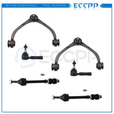 For Dodge Dakota 2WD 4WD 6Pcs Front Upper Control Arms Sway Bars Outer Tie Rods 6B93BC-57