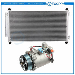 AC Condenser & AC Compressor Cooling Kit For 2007-2011 Honda CR-V 6B93BC-57