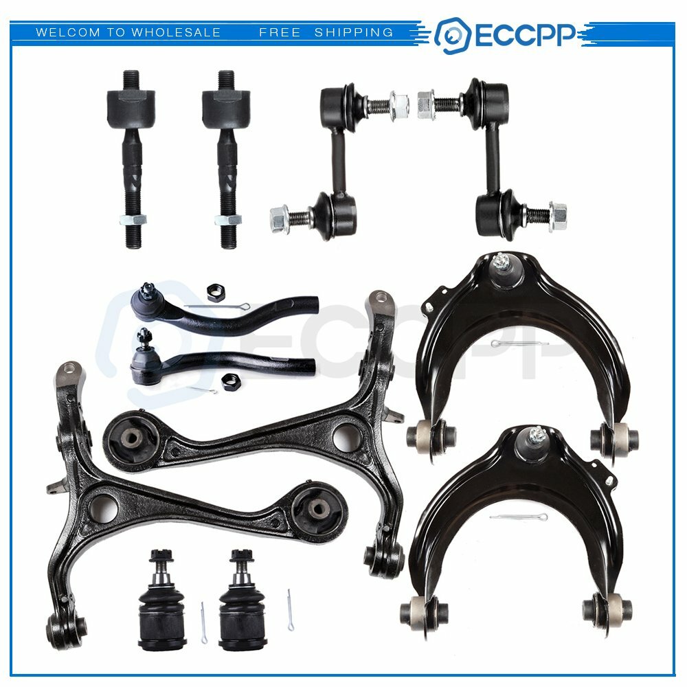 12Pcs Front Ball Joints Control Arms Tie Rod Ends For 2003-2006 07 Honda Accord 6B93BC-57