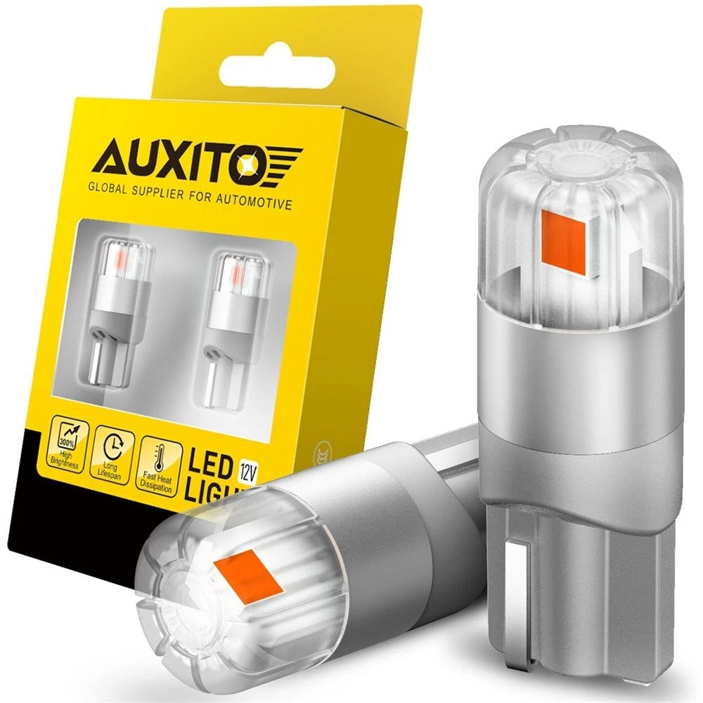 2X AUXITO T10 LED Canbus Light Bulbs 192 168 194 2825 W5W Super Bright Red EOA AUXITO
