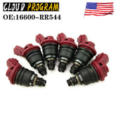6PCS Fuel Injectors 16600-RR544 For Nissan Skyline R33 RB25DET ECR33 300ZX 6B93BC-57